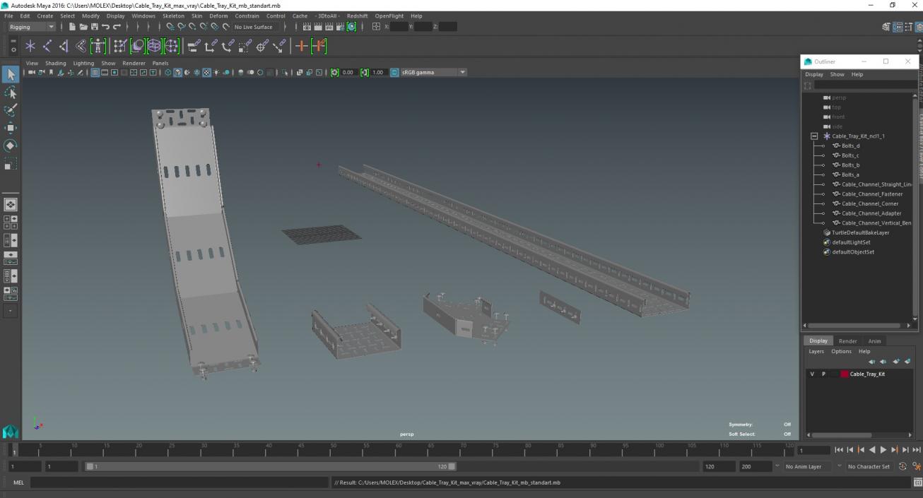 Cable Tray Kit 3D model