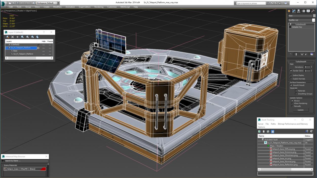 Sci Fi Teleport Platform 3D model