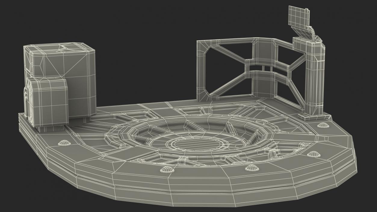 Sci Fi Teleport Platform 3D model