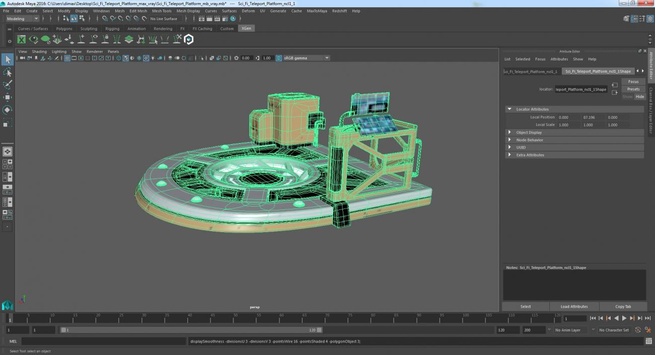 Sci Fi Teleport Platform 3D model