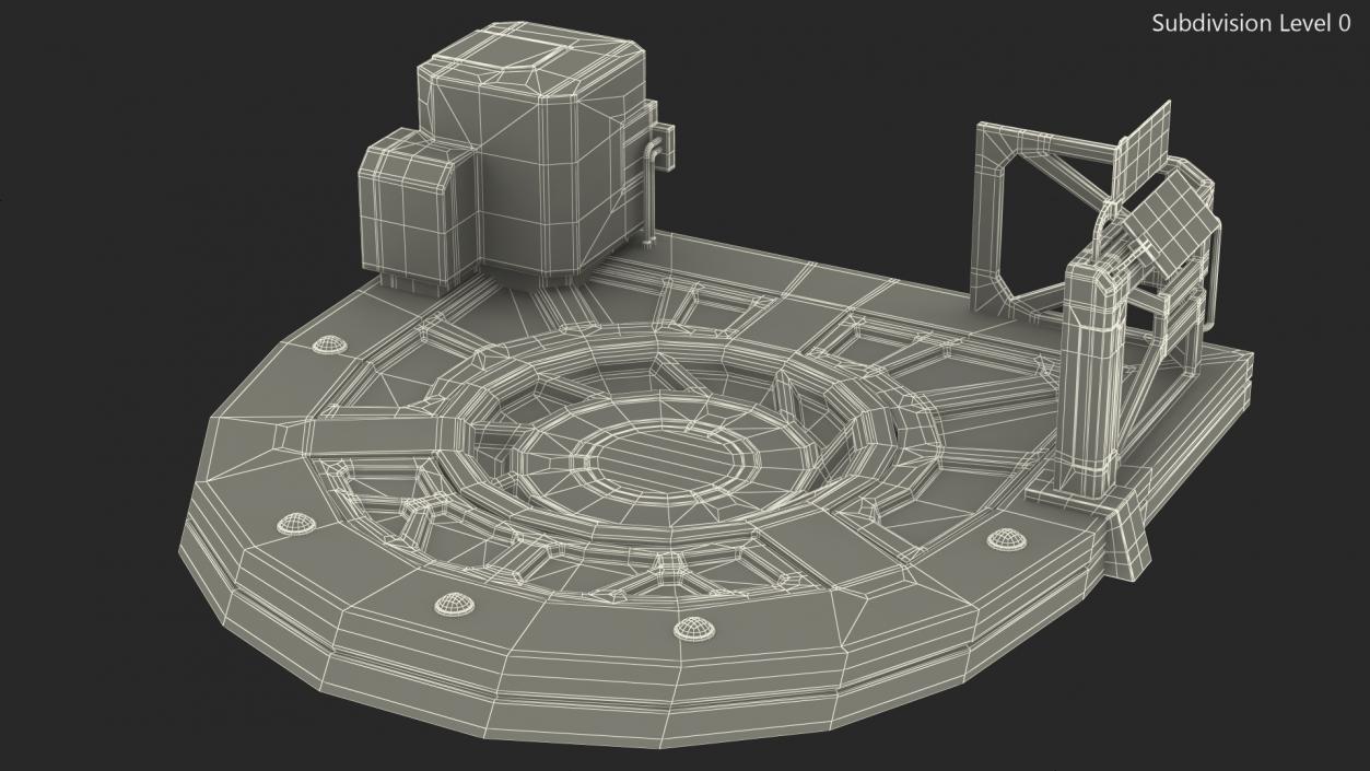 Sci Fi Teleport Platform 3D model