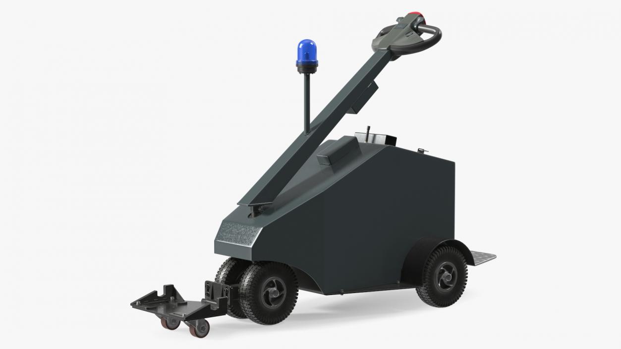 Grey Electric Tow Trolley Pusher 3D