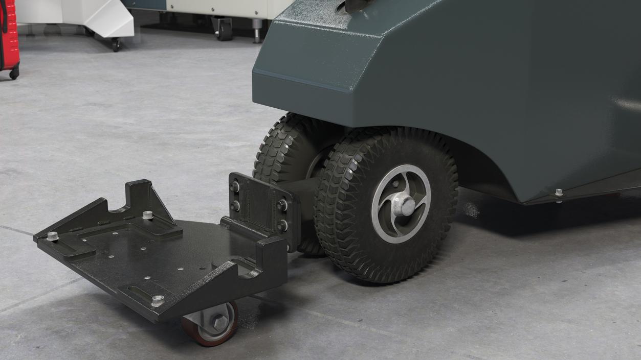 Grey Electric Tow Trolley Pusher 3D