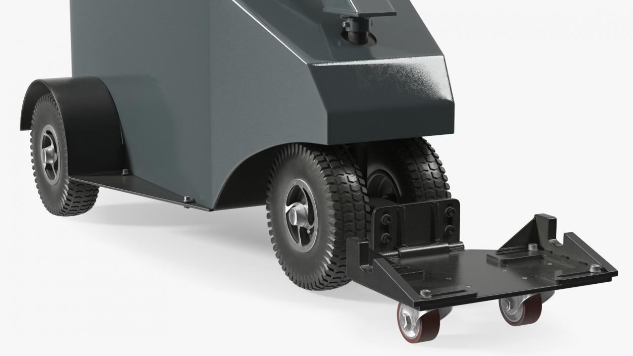 Grey Electric Tow Trolley Pusher 3D