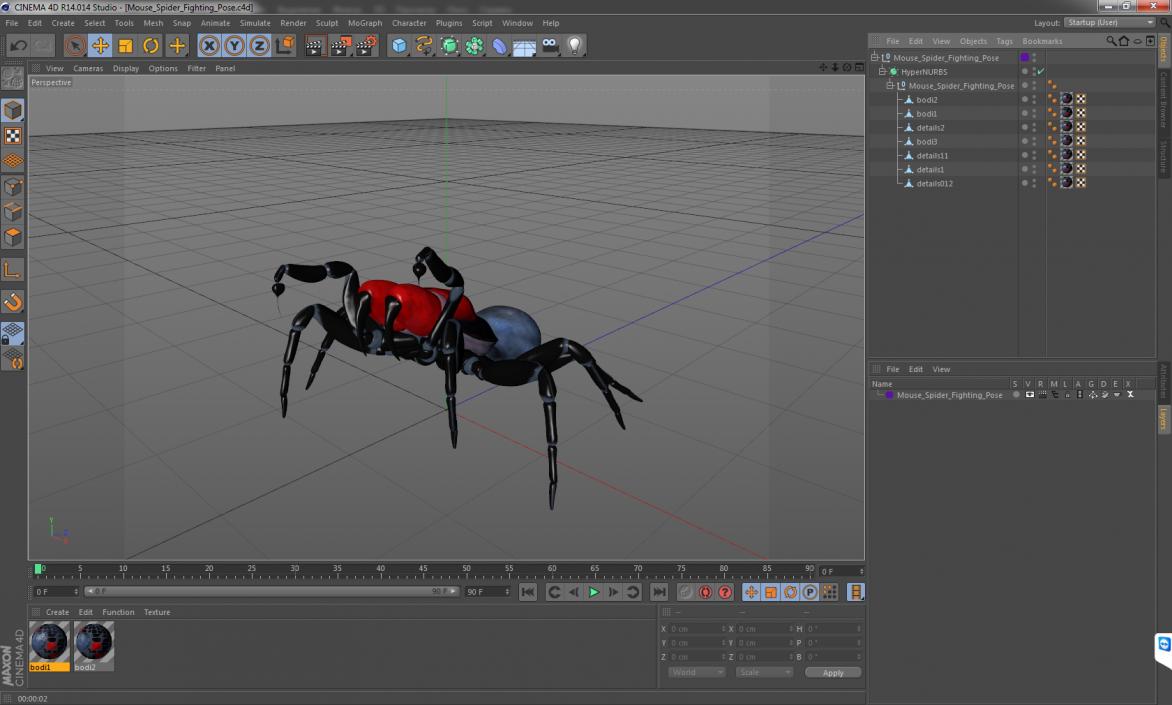 3D Mouse Spider Fighting Pose