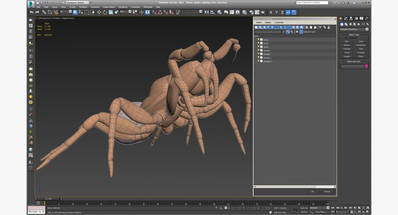 3D Mouse Spider Fighting Pose