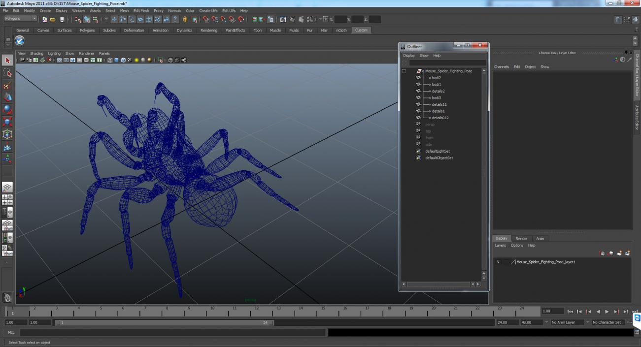 3D Mouse Spider Fighting Pose