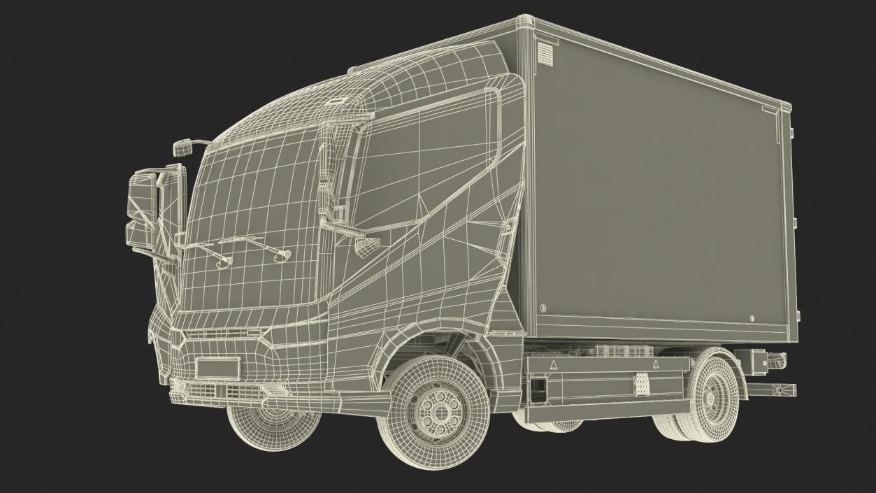 Modern Truck Black Rigged for Cinema 4D 3D model