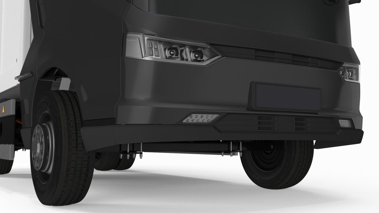 Modern Truck Black Rigged for Cinema 4D 3D model