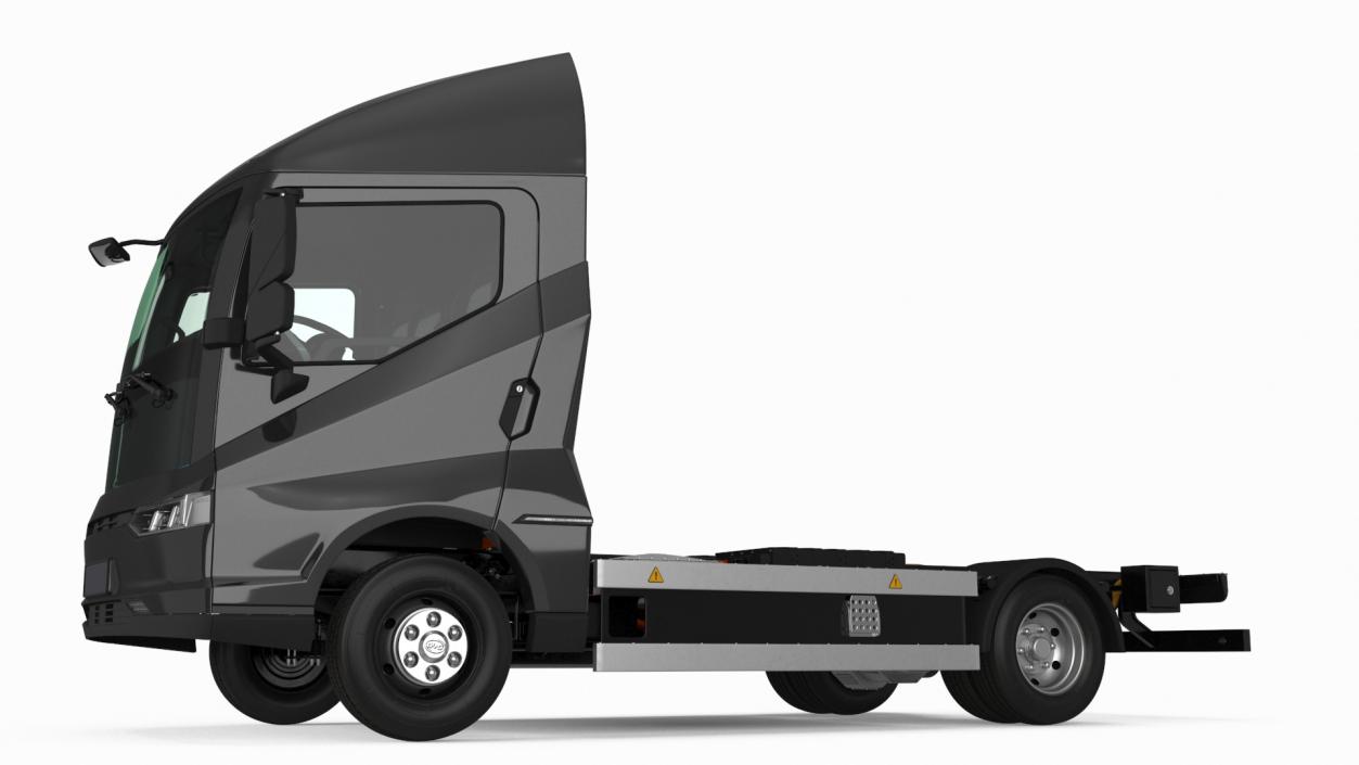 Modern Truck Black Rigged for Cinema 4D 3D model