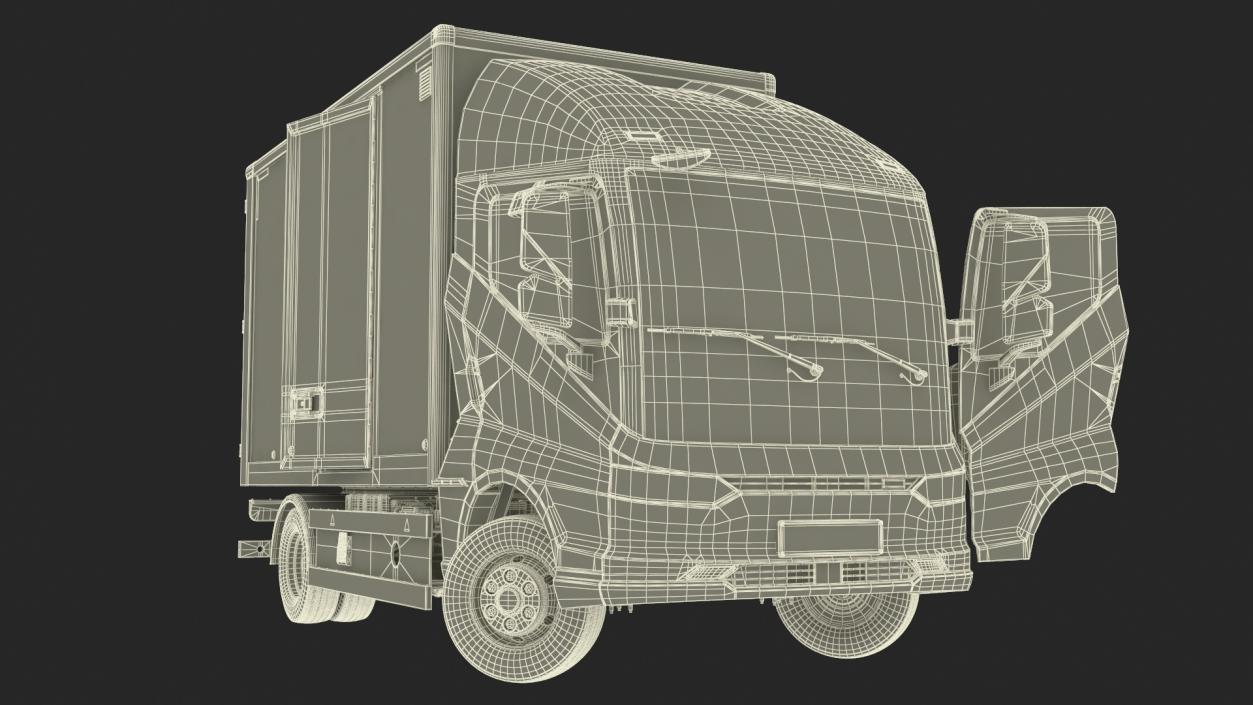 Modern Truck Black Rigged for Cinema 4D 3D model