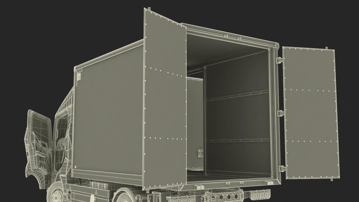 Modern Truck Black Rigged for Cinema 4D 3D model