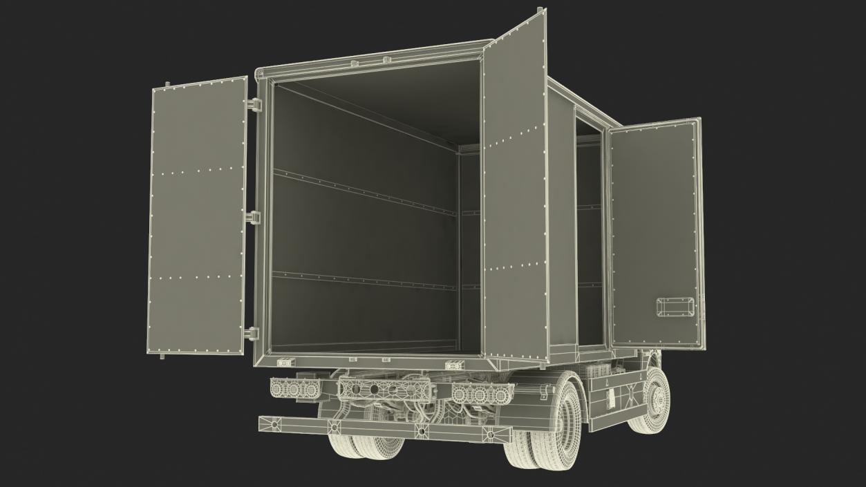 Modern Truck Black Rigged for Cinema 4D 3D model