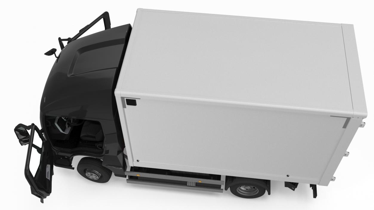 Modern Truck Black Rigged for Cinema 4D 3D model