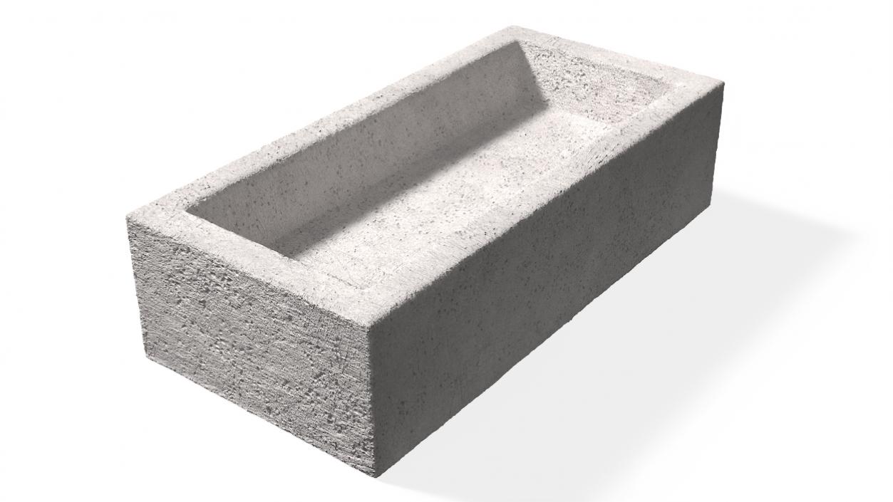 Sand Lime Brick Frogged White 3D model