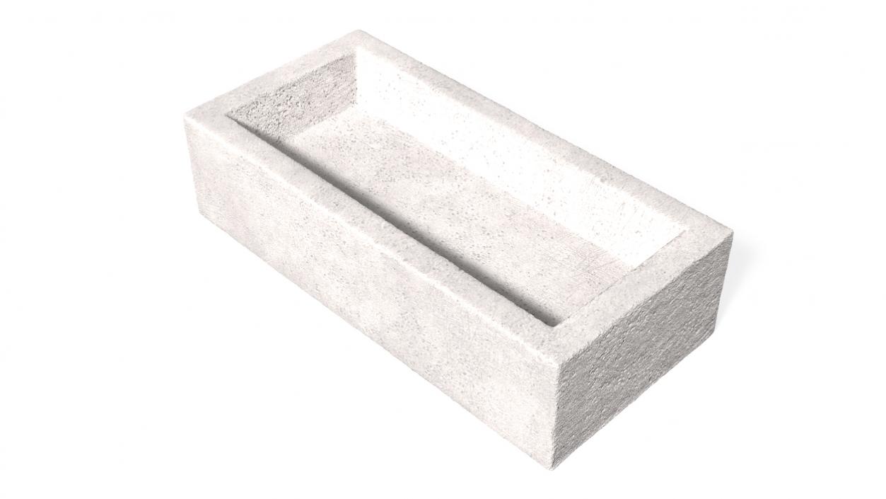 Sand Lime Brick Frogged White 3D model