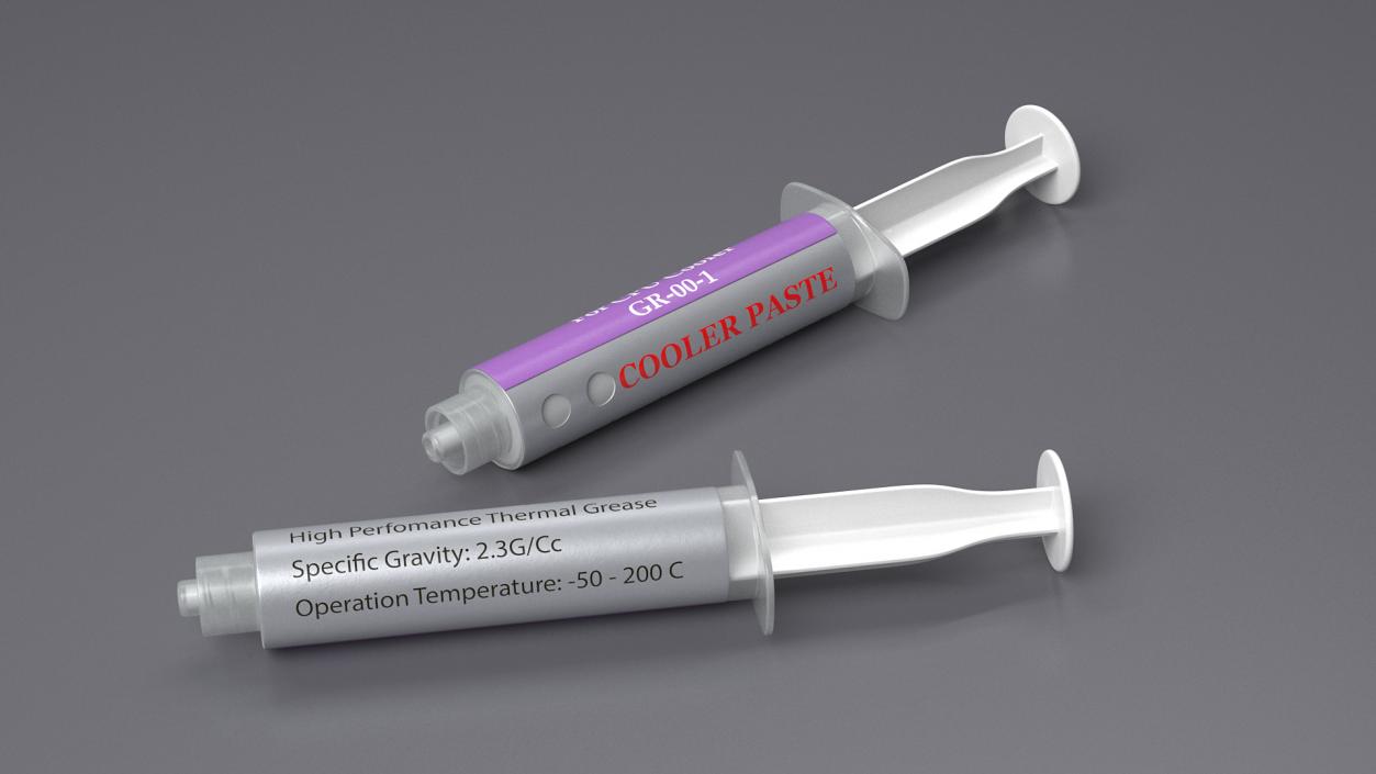 3D Thermal Paste Syringe 2 model