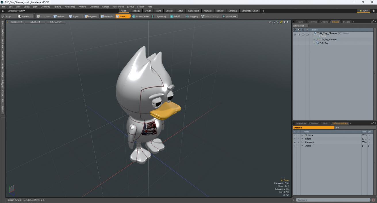 TUD Toy Chrome 3D model