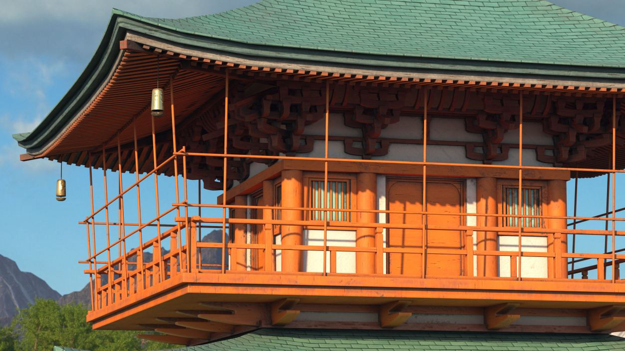 Traditional Japanese Temple 3D