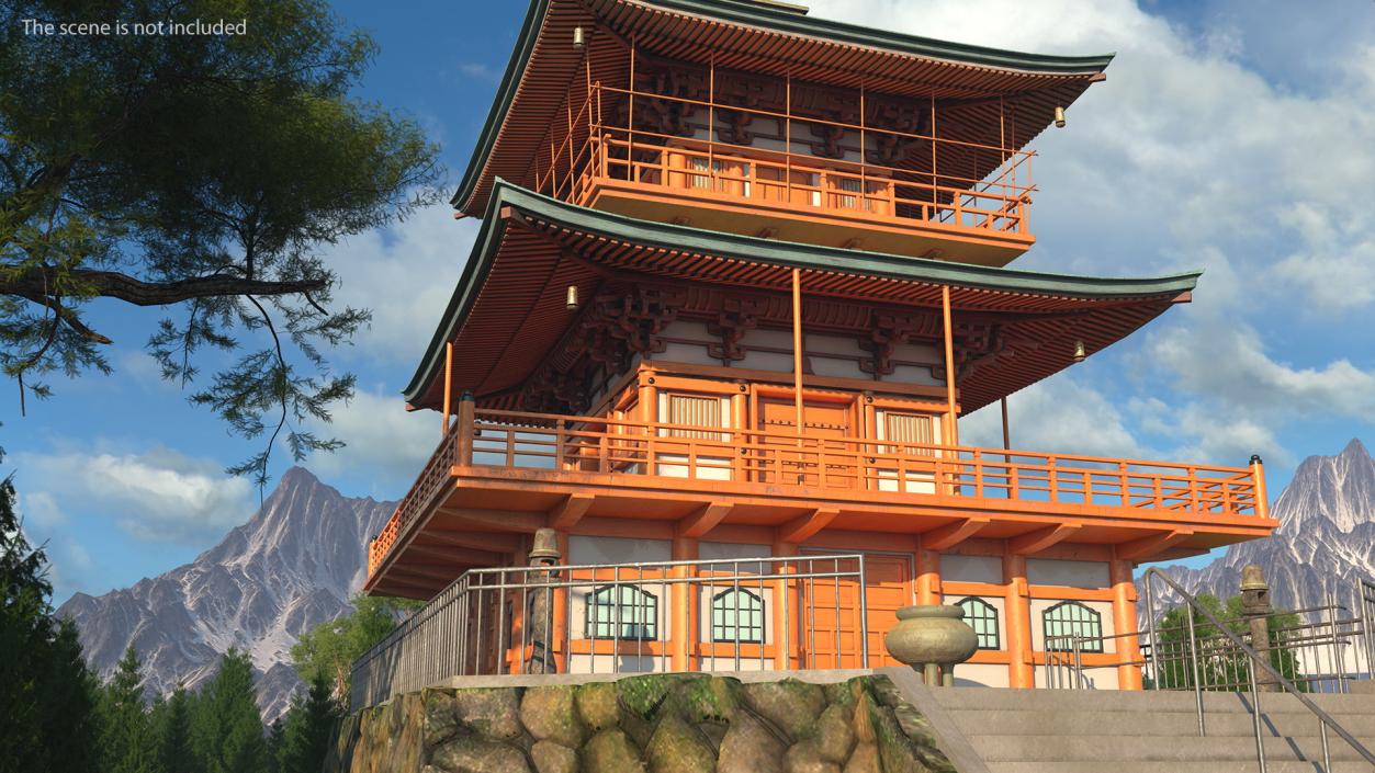 Traditional Japanese Temple 3D