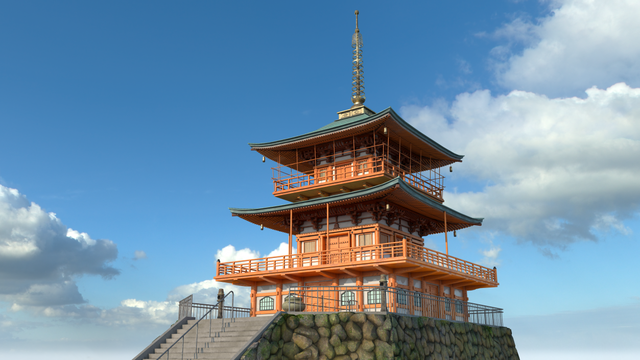 Traditional Japanese Temple 3D