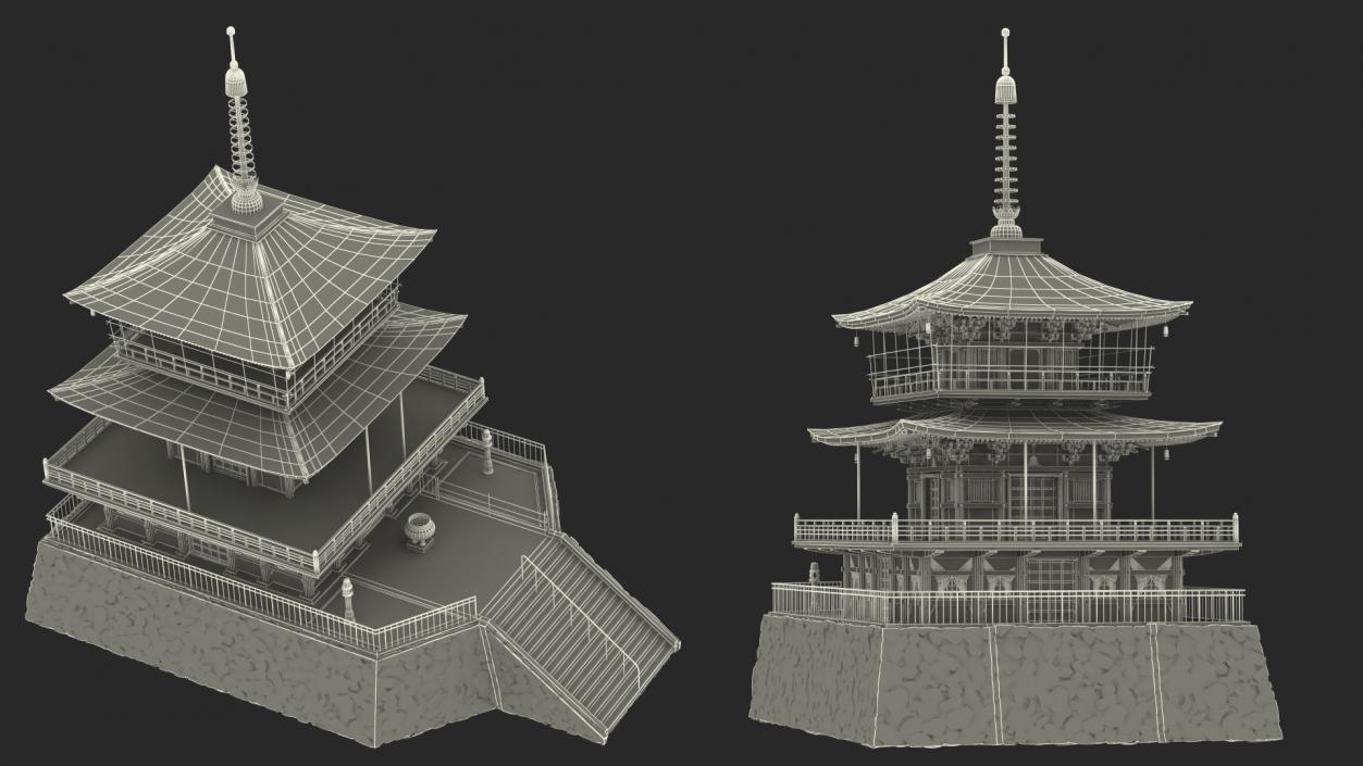 Traditional Japanese Temple 3D