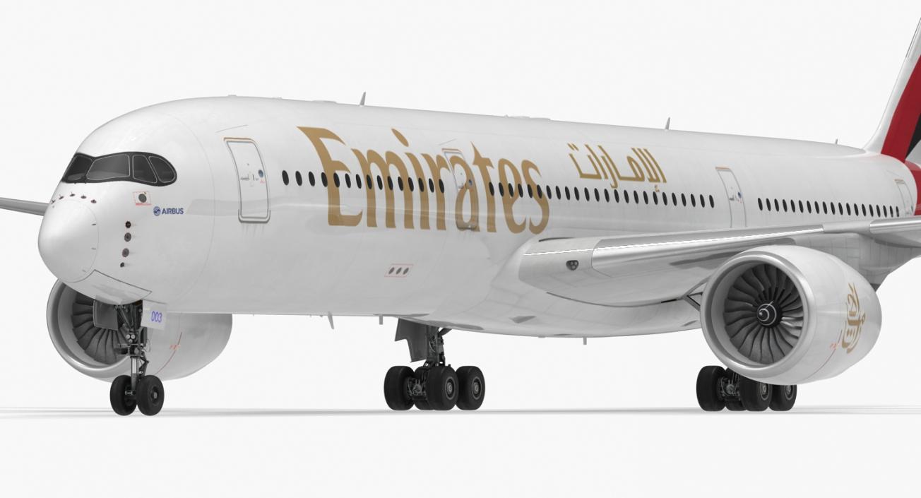 3D Airbus A350-900 Emirates Air Line model