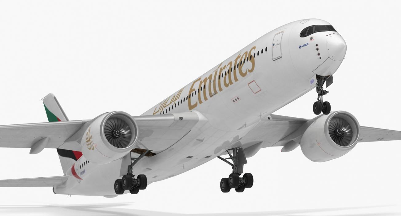 3D Airbus A350-900 Emirates Air Line model