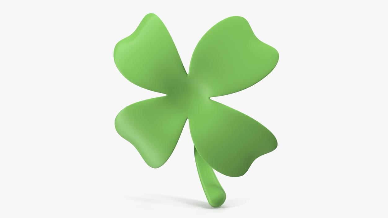 Four Leaf Clover Emoji 3D