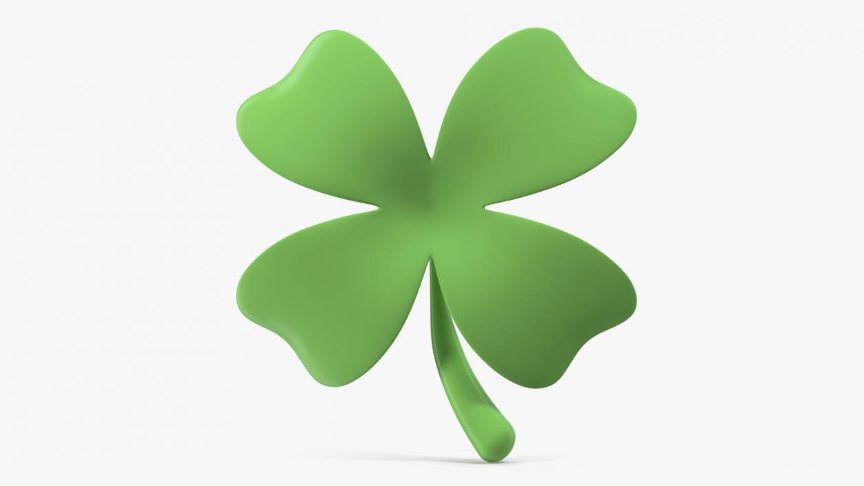 Four Leaf Clover Emoji 3D