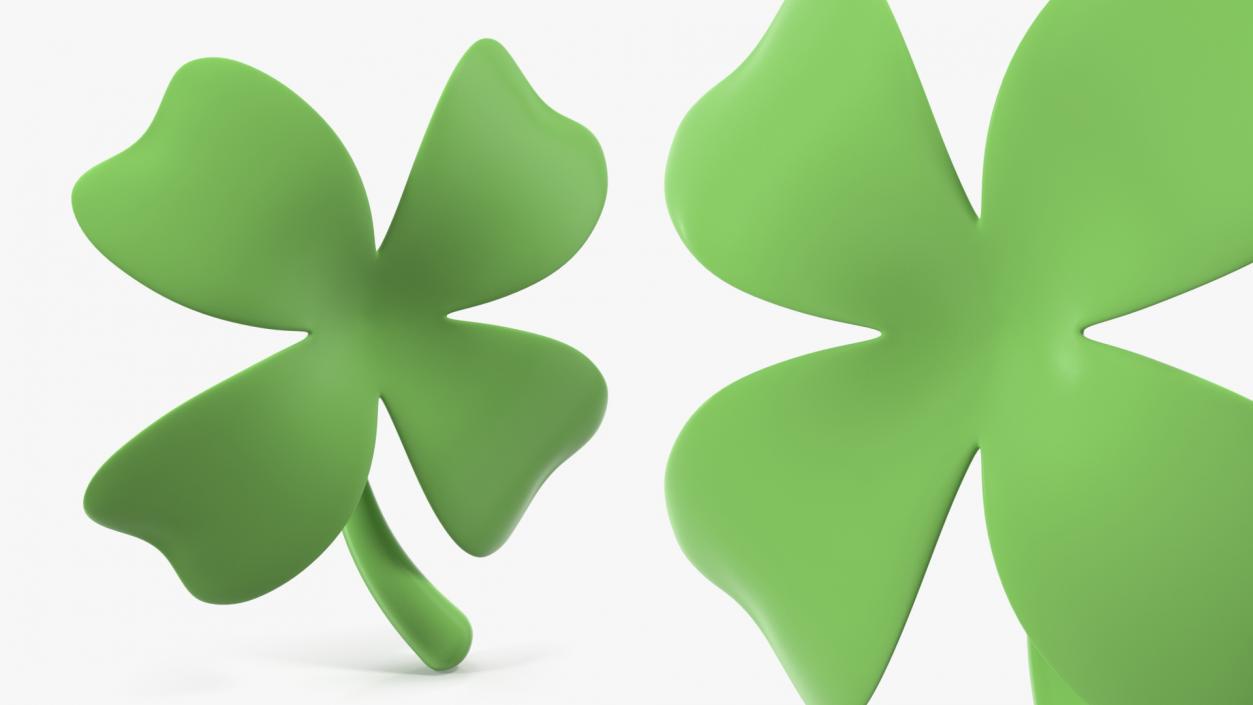 Four Leaf Clover Emoji 3D