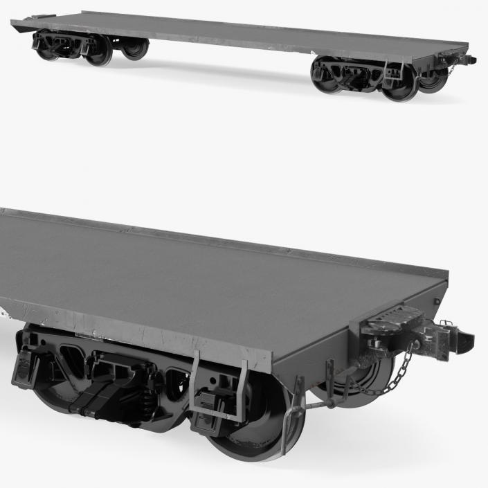 3D model Cargo Wagon Platform