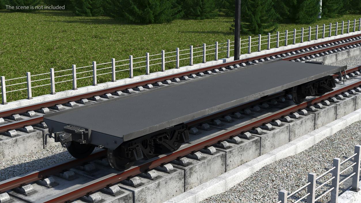 3D model Cargo Wagon Platform