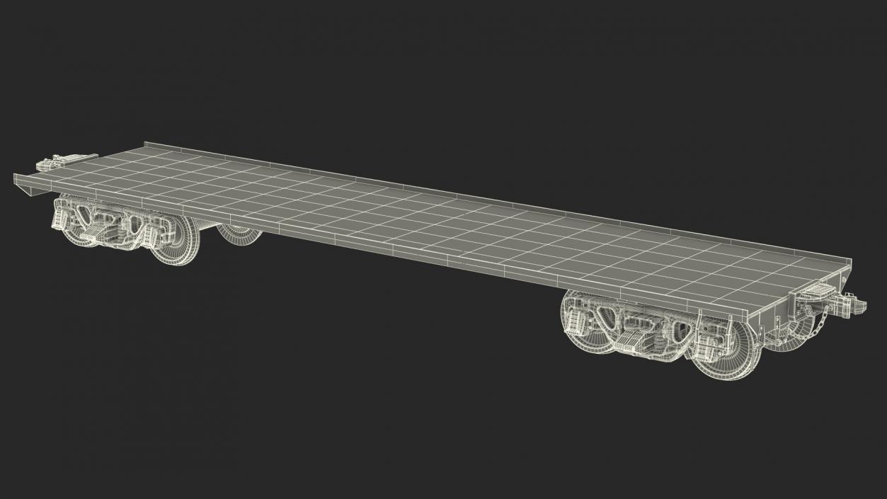 3D model Cargo Wagon Platform