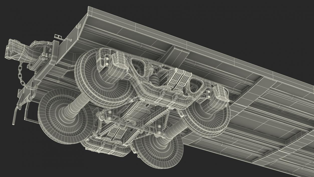 3D model Cargo Wagon Platform