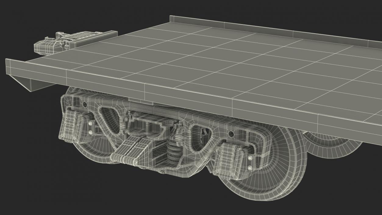 3D model Cargo Wagon Platform