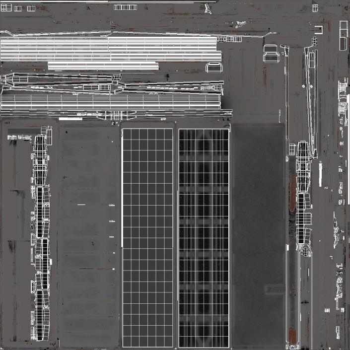 3D model Cargo Wagon Platform