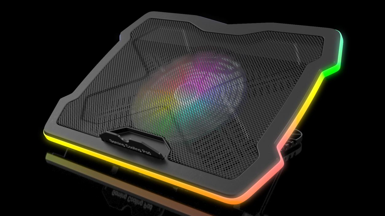 Gaming Laptop Cooling Pad On State 3D model