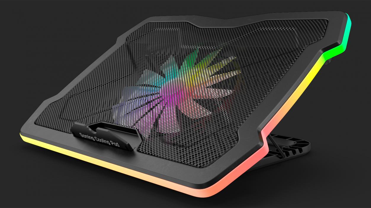 Gaming Laptop Cooling Pad On State 3D model