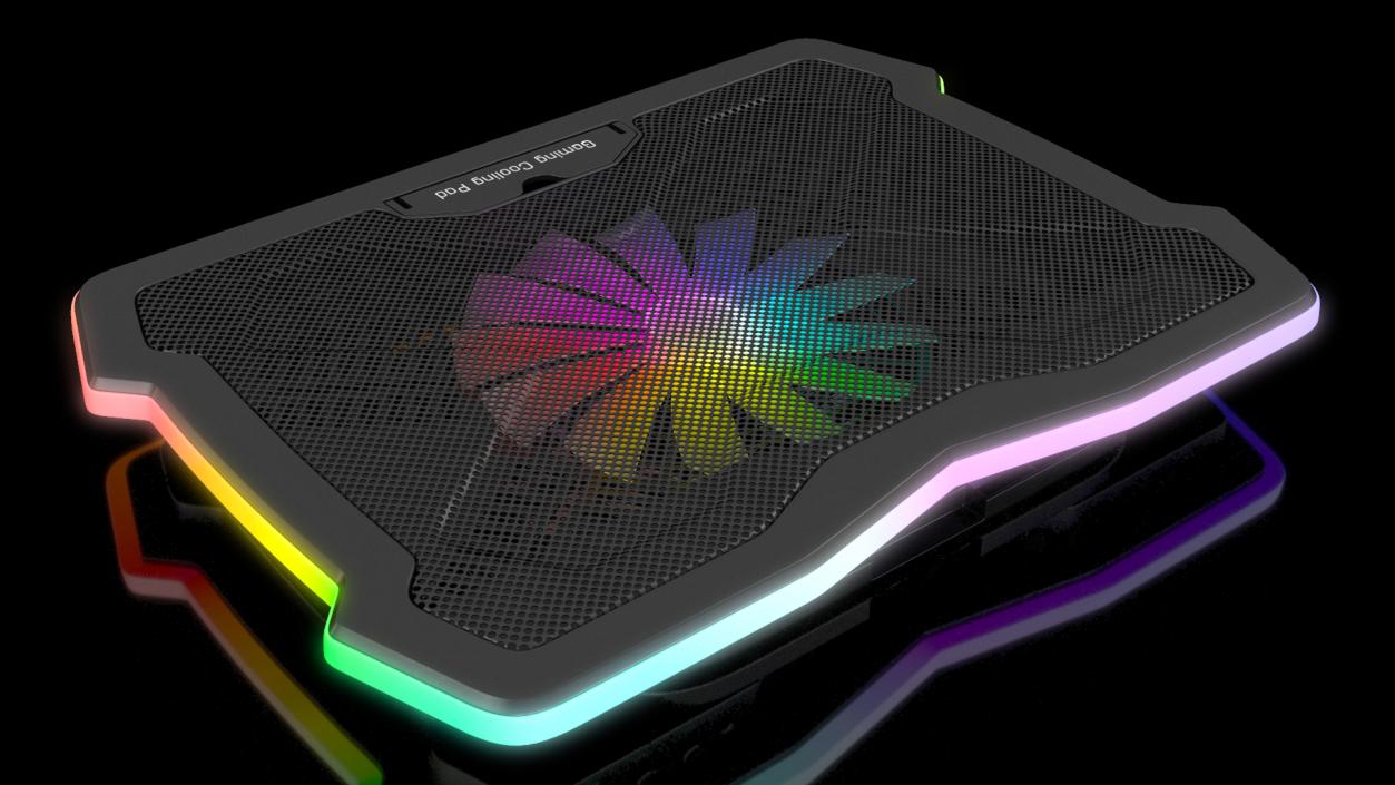 Gaming Laptop Cooling Pad On State 3D model