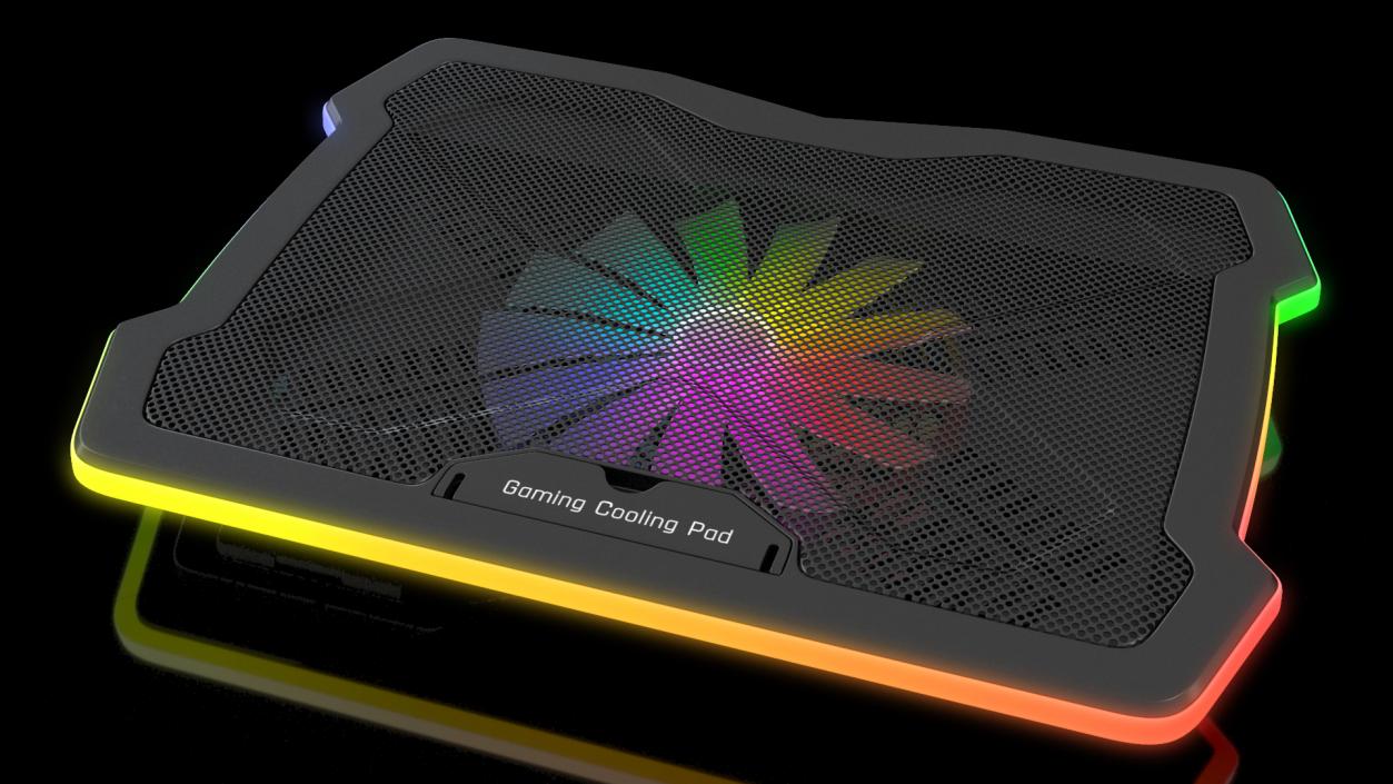 Gaming Laptop Cooling Pad On State 3D model