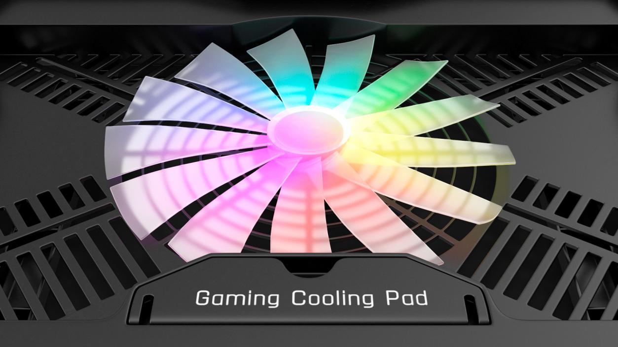 Gaming Laptop Cooling Pad On State 3D model