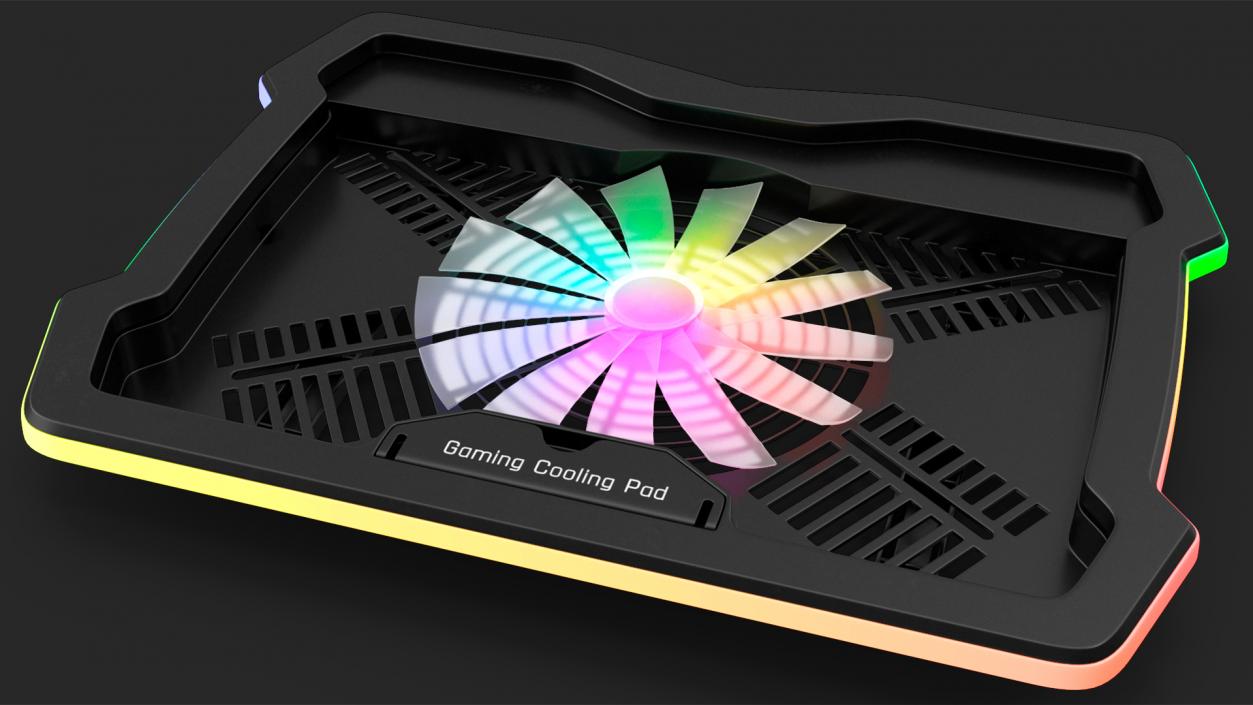 Gaming Laptop Cooling Pad On State 3D model