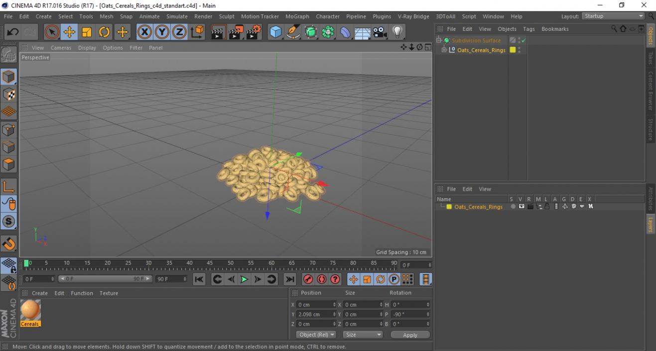 3D Oats Cereals Rings model