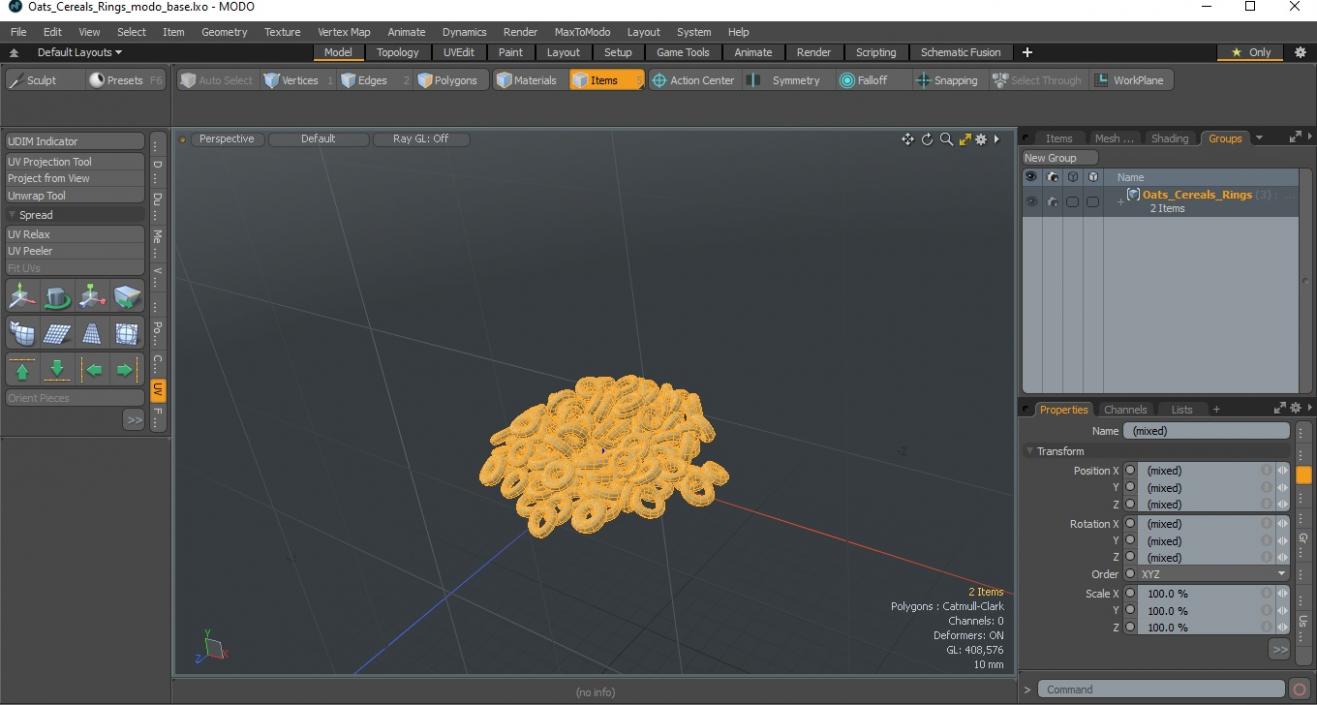 3D Oats Cereals Rings model