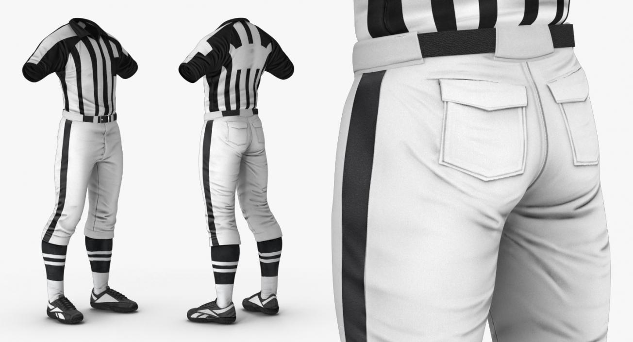 3D American Football Referee Uniform model