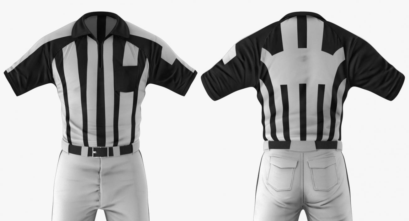 3D American Football Referee Uniform model