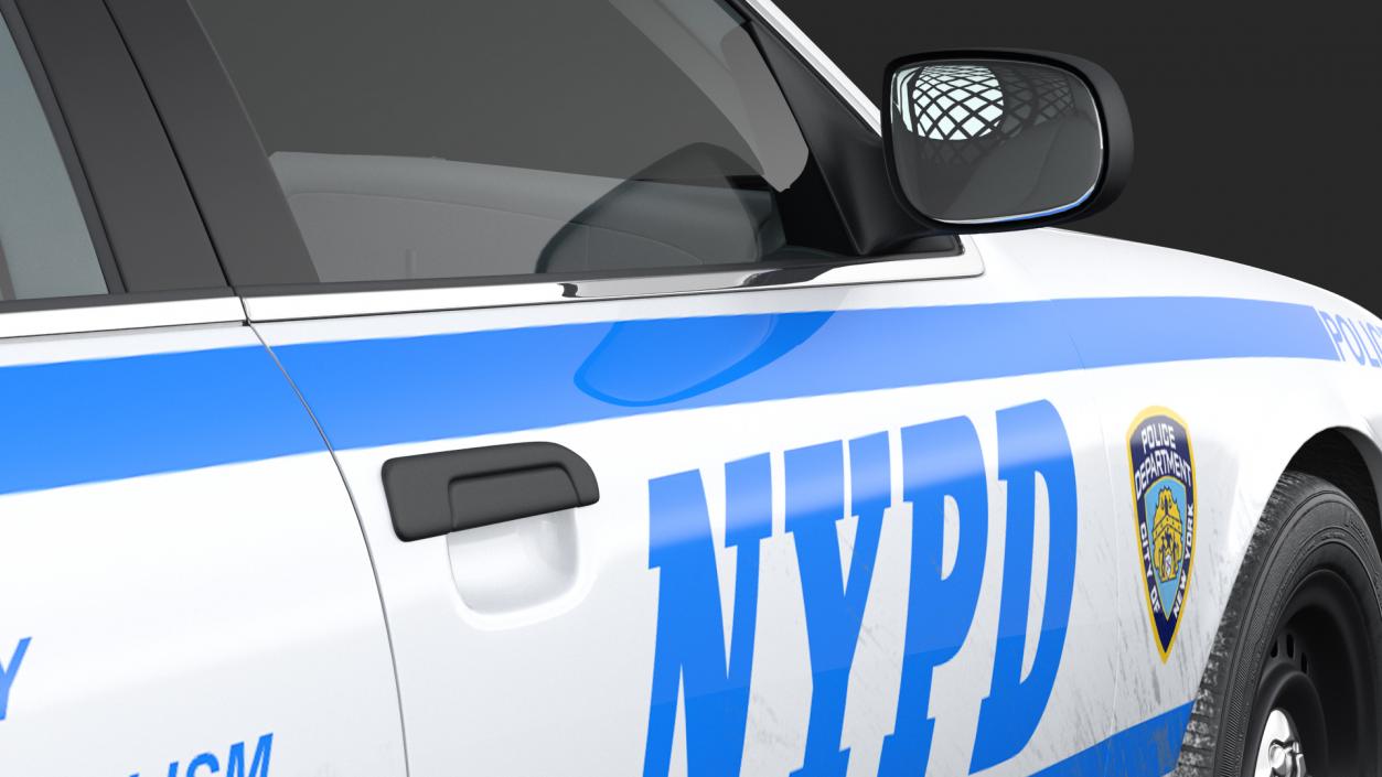 3D Generic Police Car NYPD Simple Interior 2