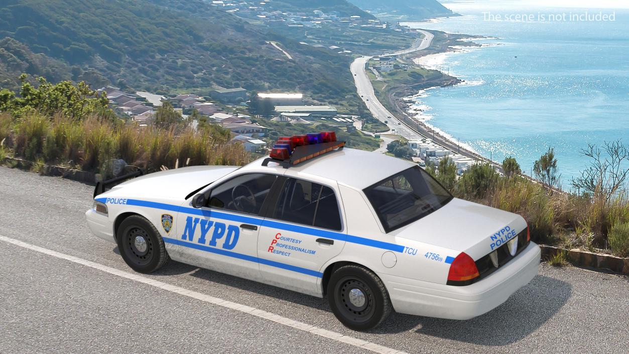 3D Generic Police Car NYPD Simple Interior 2