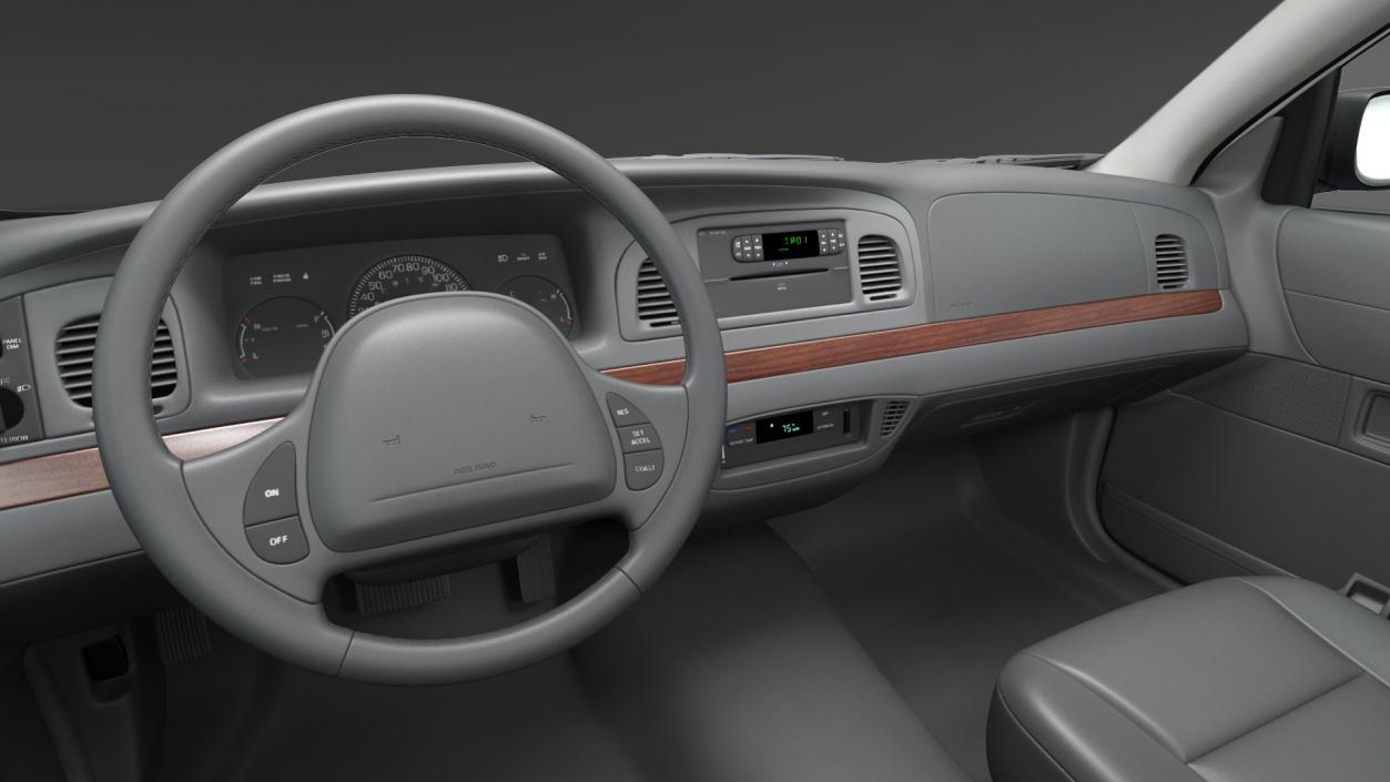 3D Generic Police Car NYPD Simple Interior 2